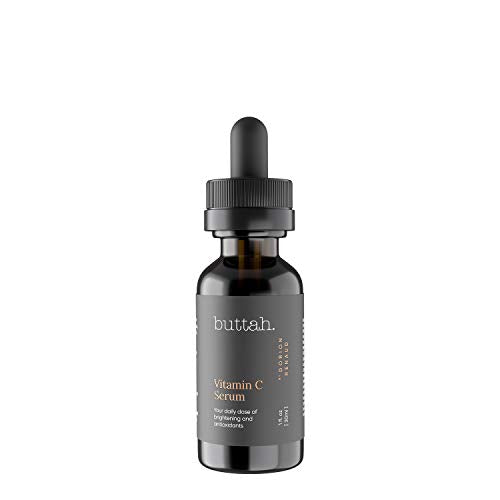 Buttah Skin Vitamin C Serum 1 FL oz e 30mL - For Face - Vitamin E - Ferulic Acid - Green Tea