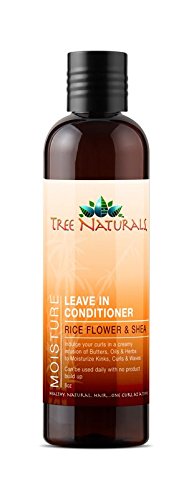 Tree Naturals Rice Flower & Shea Leave in Conditioner- Paraben Free- Natural Ingredients- Reduces Frizz- Restores Moisture- No Build Up- Hair Growth Aide- Cruelty Free- Made in USA- 8oz - Duafe Beauty Collective