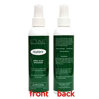 Etae Natural Products Nutrient Herbal Scalp Replenisher Spray 6oz for Natural, Relaxed, Color Treated Hair (1 item) by ETAE - Duafe Beauty Collective