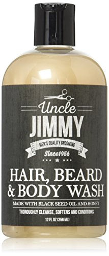 Uncle Jimmy Hair/Beard Wash, 12 Ounce - Duafe Beauty Collective