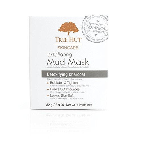 Tree Hut Skincare Exfoliating Mud Mask, Detoxifying Charcoal, 2.9 Ounce - Duafe Beauty Collective