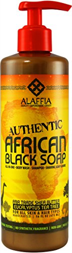 Alaffia - Authentic African Black Soap, Eucalyptus Tea Tree, 16 Ounces - Duafe Beauty Collective