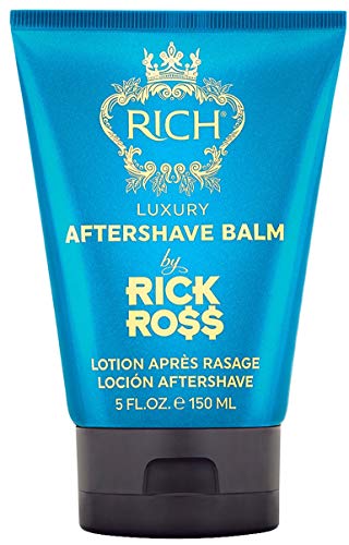 RICH by Rick Ross Luxury Aftershave Balm for Men with All Skin Types - Premium Aftershave Lotion - Soothes, Moisturizes & Calms Face to Prevent Razor Burns, 5 Fluid Ounces