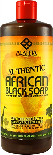 Alaffia - Authentic African Black Soap, Eucalyptus Tea Tree, 32 Ounces - Duafe Beauty Collective