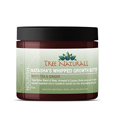 Tree Naturals Natasha's Whipped Hair Growth Butter- Paraben Free- Highly Moisturizing- Triple Butter Blend- Growth Aide- Seals in Moisture- Great for Eczema- Cruelty Free- Made in USA- 6oz - Duafe Beauty Collective