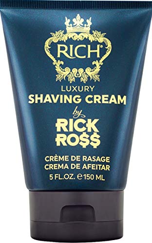 RICH by Rick Ross Luxury Shaving Cream For Men - Smooth Shave with Less Irritation - Gently Scented - Sulfate, Paraben & Mineral Oil Free, 5 Fluid Ounces