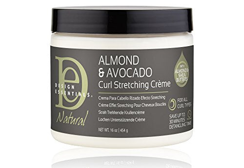 Design Essentials Natural Curl Stretching Crème to Elongate, Define, Smooth Medium to Course Natural Hair Textures-Almond & Avocado Collection, 16oz. - Duafe Beauty Collective