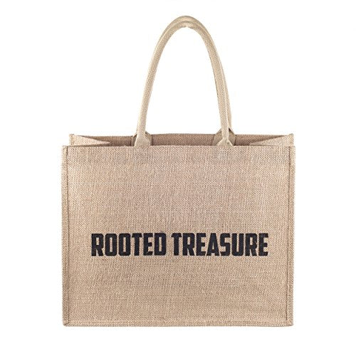 Rooted Treasure Natural Jute Tote Bag (Xtra Large Tote) - Duafe Beauty Collective