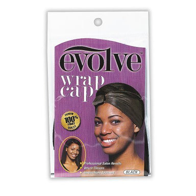 Black Satin Wrap Cap - Duafe Beauty Collective