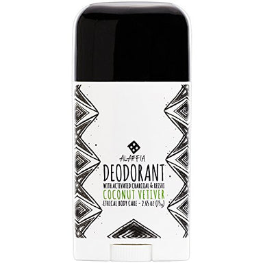 Alaffia - Coconut Reishi - Activated Charcoal Deodorant, Coconut Vetiver, 2 Ounces - Duafe Beauty Collective