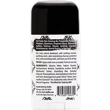 Alaffia - Coconut Reishi - Activated Charcoal Deodorant, Coconut Vetiver, 2 Ounces - Duafe Beauty Collective