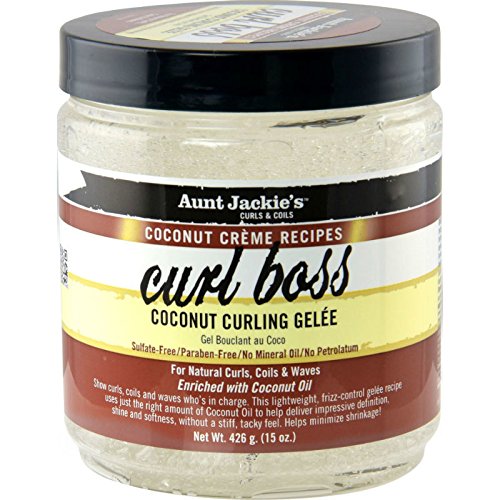 Aunt Jackie's Coconut Crème Recipes Curl Boss, Curling Gel, Curls without Weighing Hair Down, 15 Ounce Jar - Duafe Beauty Collective