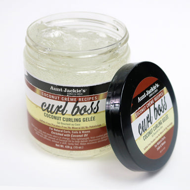 Aunt Jackie's Coconut Crème Recipes Curl Boss, Curling Gel, Curls without Weighing Hair Down, 15 Ounce Jar - Duafe Beauty Collective