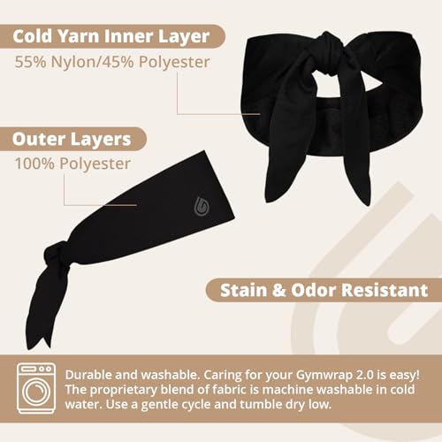 Gymwrap 2.0 by Gymwrap - Sweat-Wicking Workout Headband for Women & Men - Adjustable Headband for Sports, Running & Outdoors