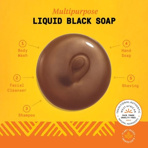 Alaffia, All In One Unscented African Black Soap, 32 Fl Oz