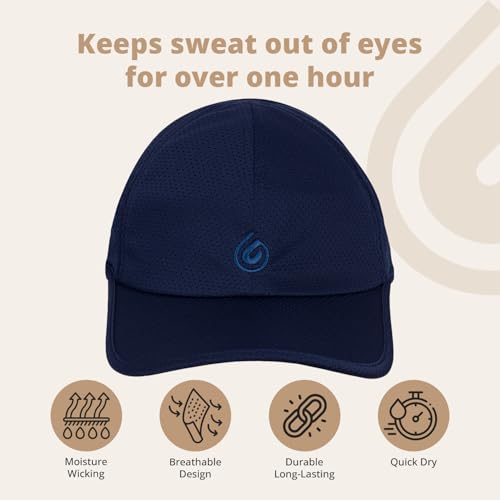 Gymwrap Pony 2.0 Sweat-Wicking Ponytail Hat for Women - Adjustable Baseball Cap for Running, Workouts, Tennis & Outdoors Denim
