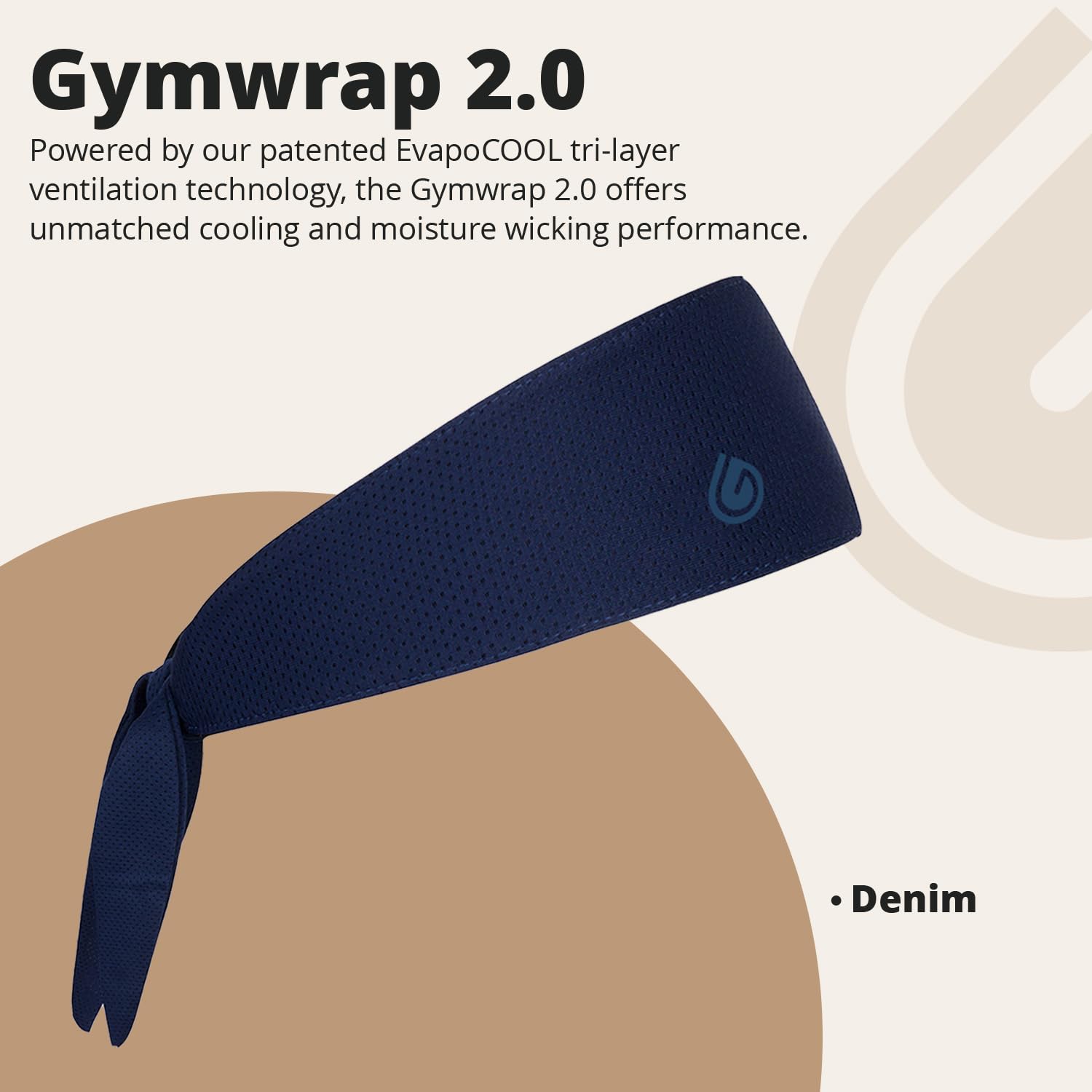 Gymwrap 2.0 by Gymwrap - Sweat-Wicking Workout Headband for Women & Men - Adjustable Headband for Sports, Running & Outdoors