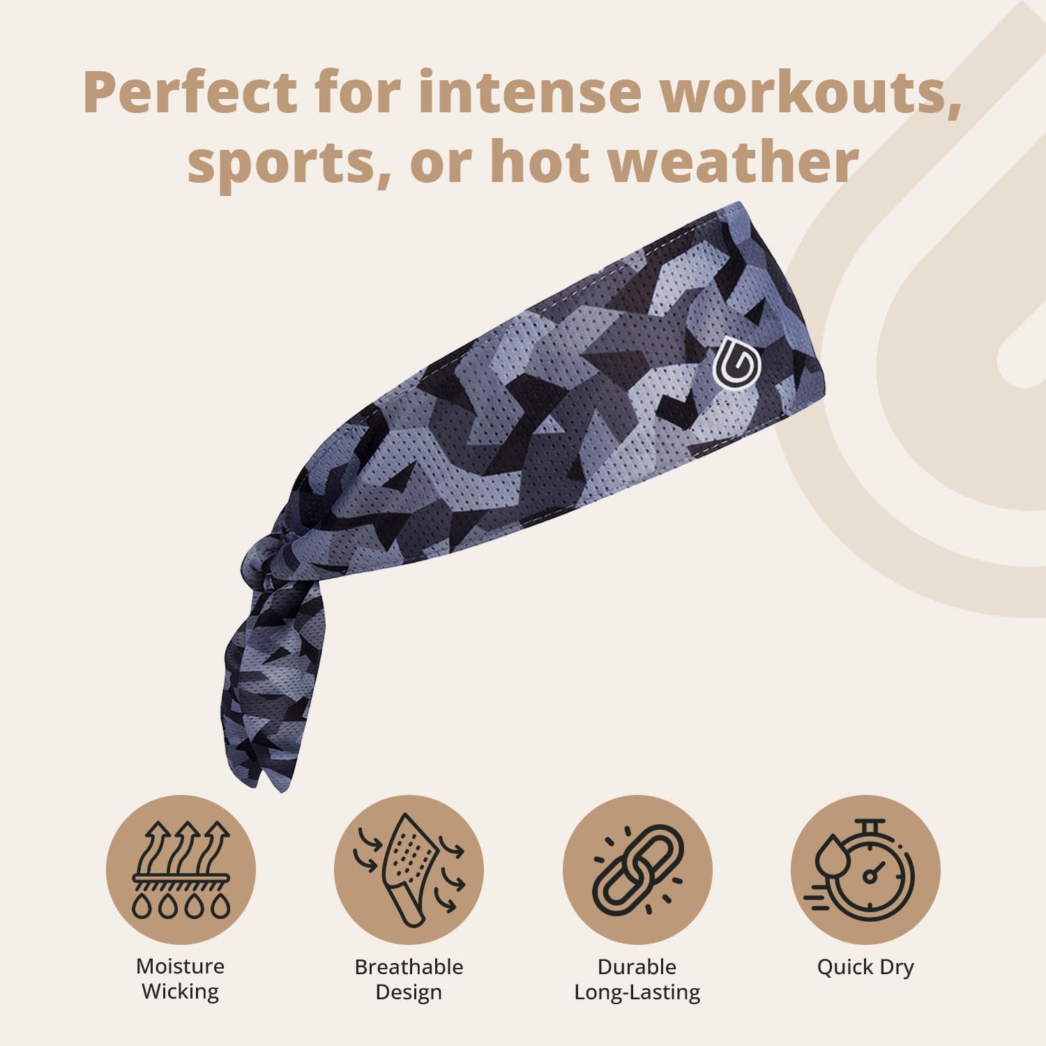 Gymwrap 2.0 by Gymwrap - Sweat-Wicking Workout Headband for Women & Men - Adjustable Headband for Sports, Running & Outdoors