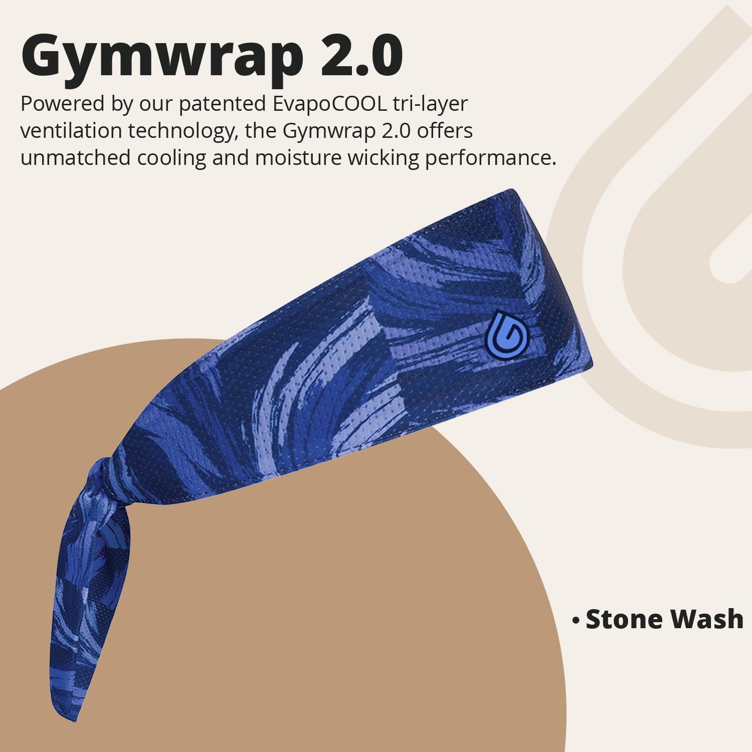 Gymwrap 2.0 by Gymwrap - Sweat-Wicking Workout Headband for Women & Men - Adjustable Headband for Sports, Running & Outdoors