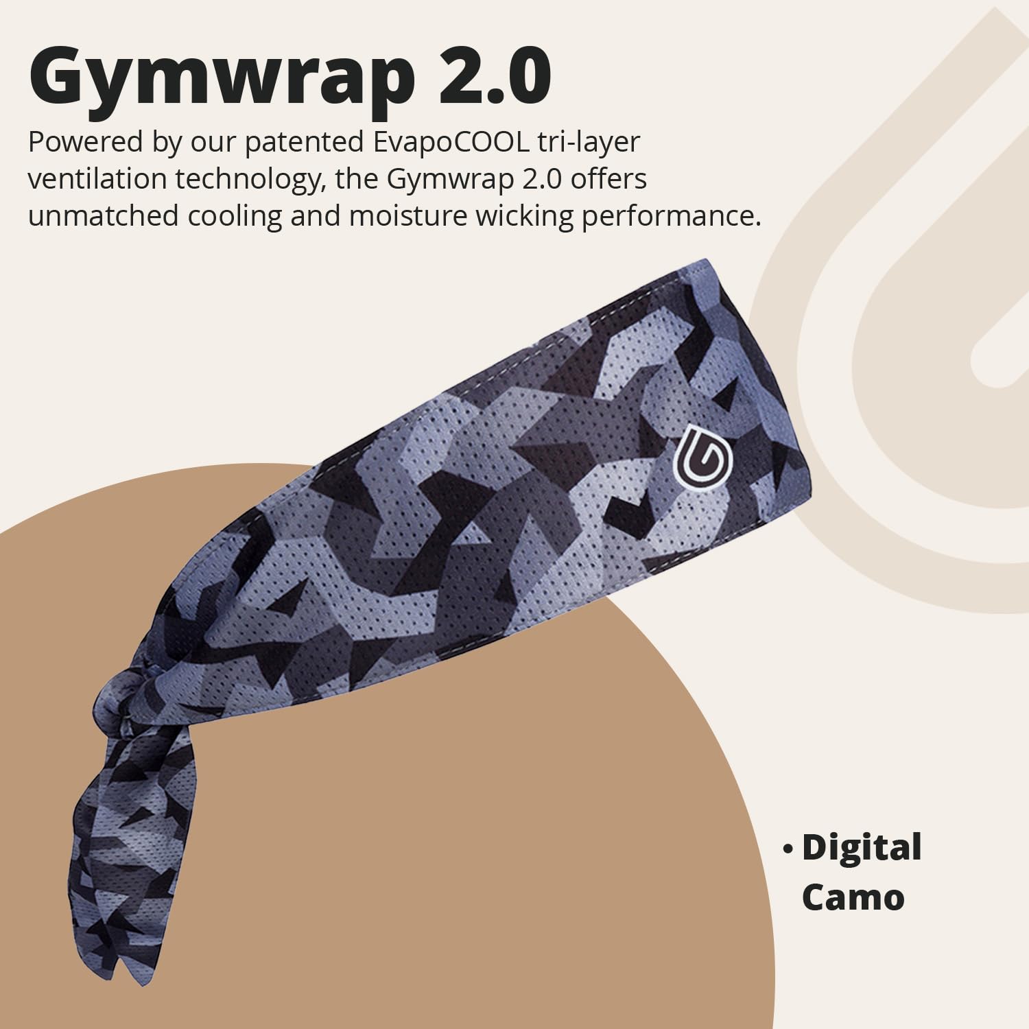 Gymwrap 2.0 by Gymwrap - Sweat-Wicking Workout Headband for Women & Men - Adjustable Headband for Sports, Running & Outdoors
