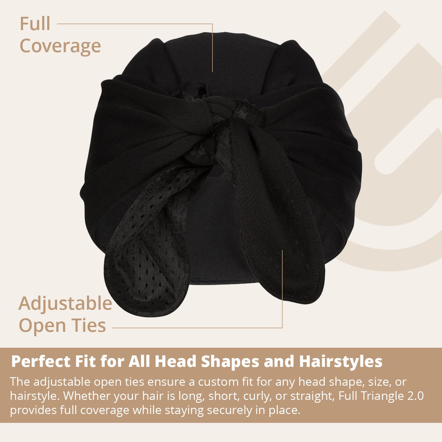 Full Triangle 2.0, Tri-Layer EvapoCOOL Ventilation Technology, Adjustable Tie Full Coverage Bandana, Moisture-Wicking, Cooling Headwrap