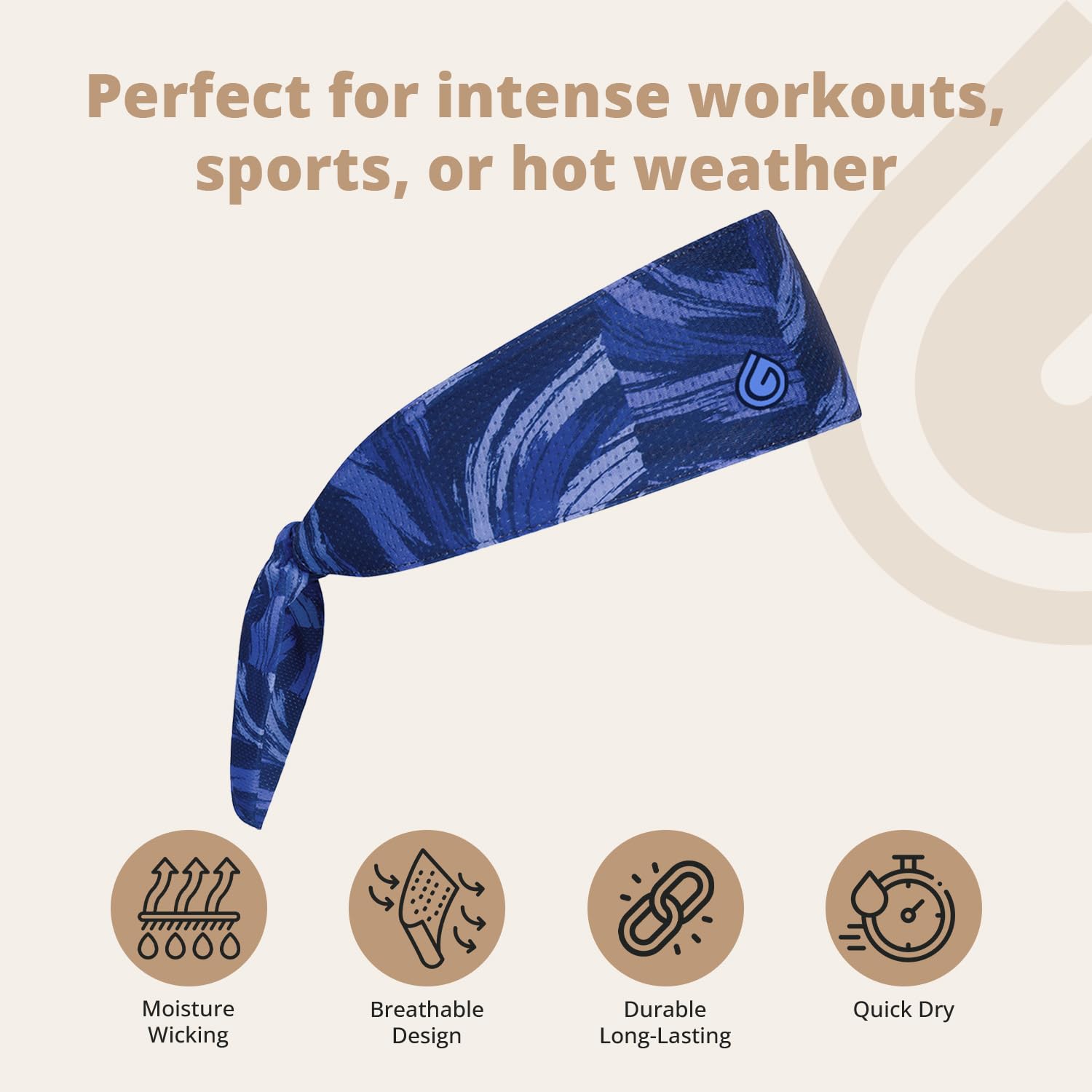 Gymwrap 2.0 by Gymwrap - Sweat-Wicking Workout Headband for Women & Men - Adjustable Headband for Sports, Running & Outdoors