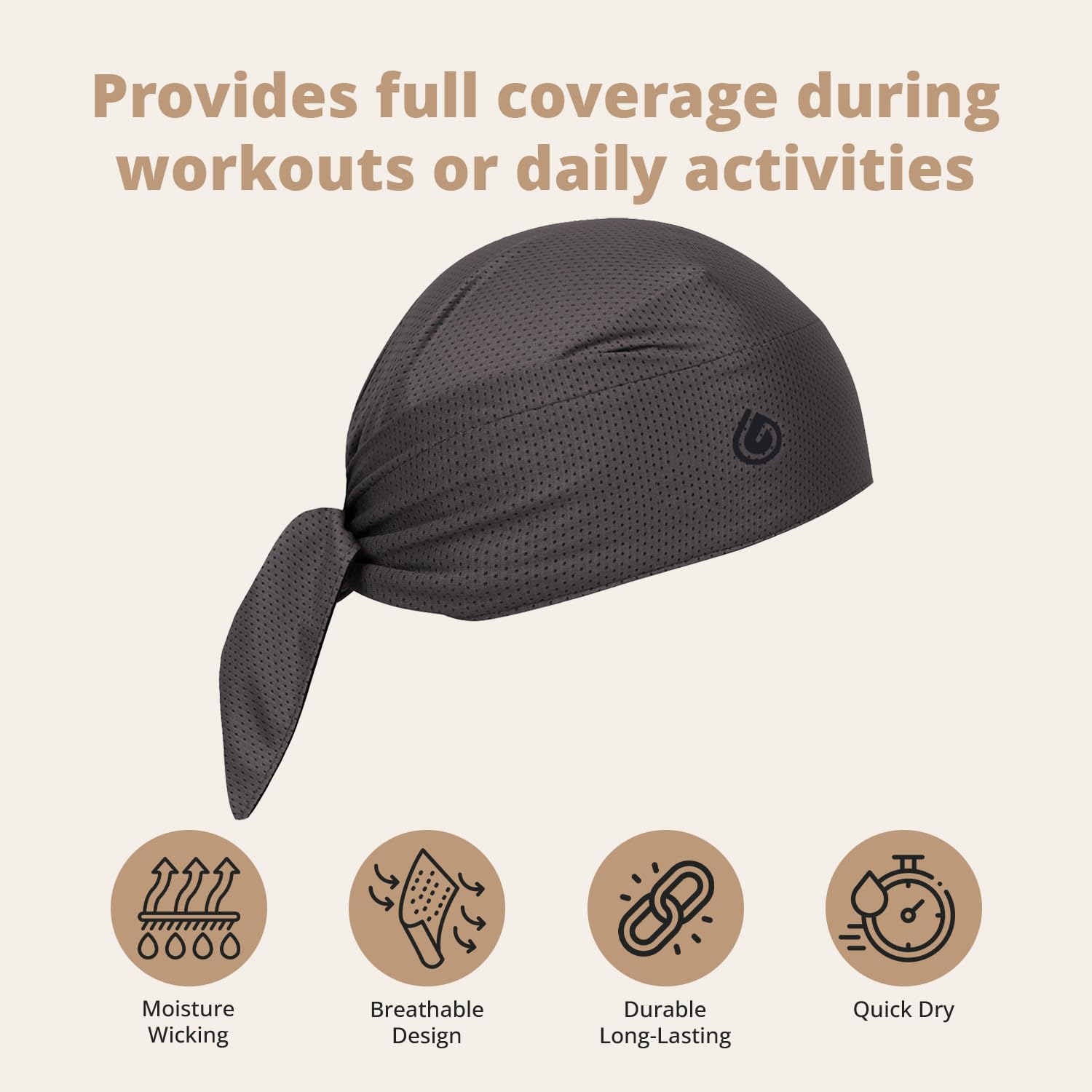 Full Triangle 2.0, Tri-Layer EvapoCOOL Ventilation Technology, Adjustable Tie Full Coverage Bandana, Moisture-Wicking, Cooling Headwrap