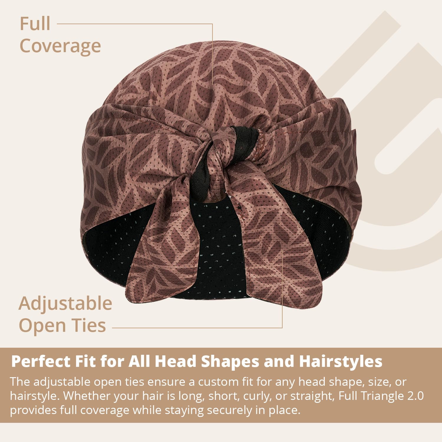 Full Triangle 2.0, Tri-Layer EvapoCOOL Ventilation Technology, Adjustable Tie Full Coverage Bandana, Moisture-Wicking, Cooling Headwrap