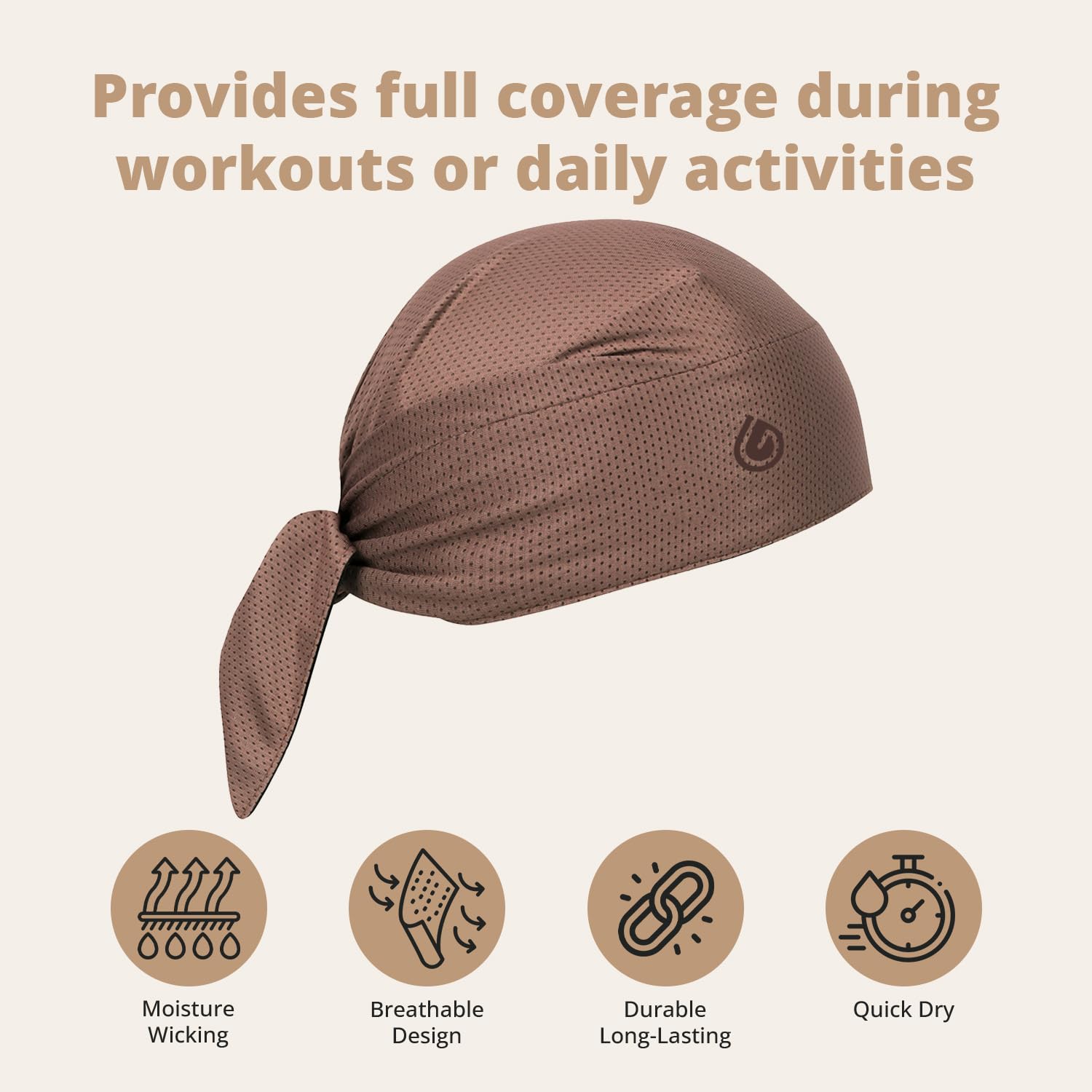 Full Triangle 2.0, Tri-Layer EvapoCOOL Ventilation Technology, Adjustable Tie Full Coverage Bandana, Moisture-Wicking, Cooling Headwrap