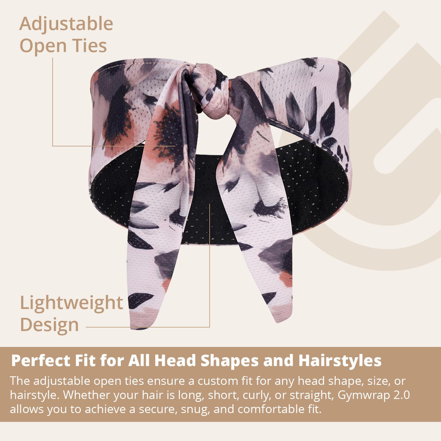 Gymwrap 2.0 by Gymwrap - Sweat-Wicking Workout Headband for Women & Men - Adjustable Headband for Sports, Running & Outdoors