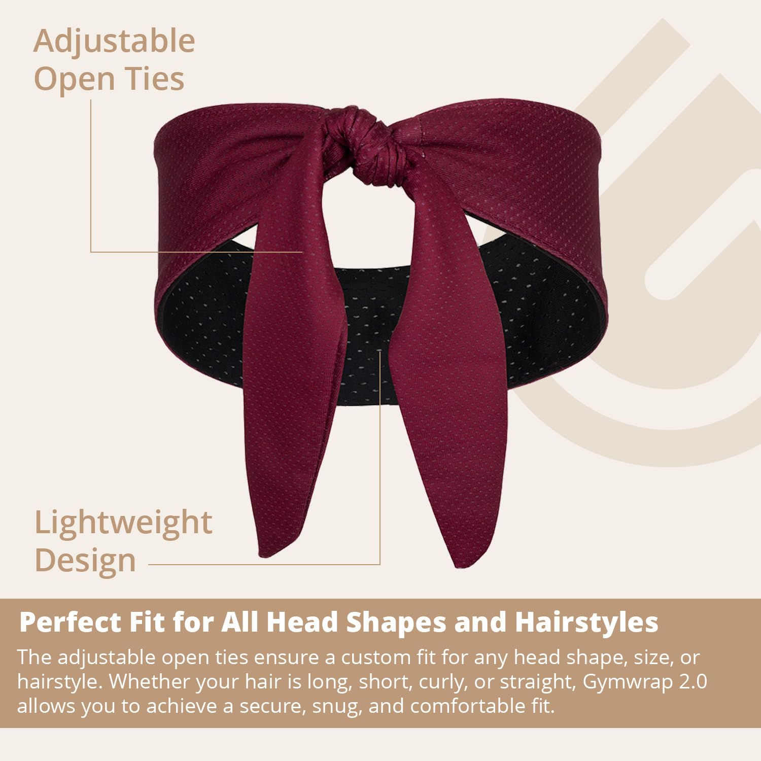 Gymwrap 2.0 by Gymwrap - Sweat-Wicking Workout Headband for Women & Men - Adjustable Headband for Sports, Running & Outdoors