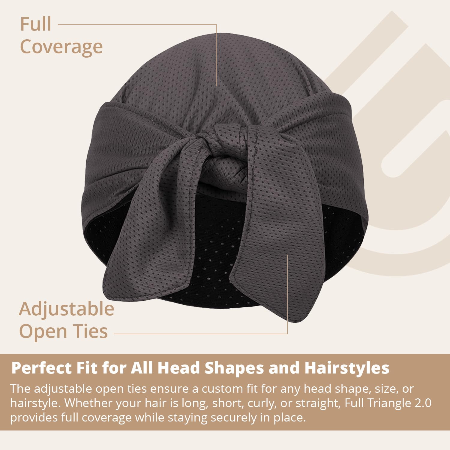 Full Triangle 2.0, Tri-Layer EvapoCOOL Ventilation Technology, Adjustable Tie Full Coverage Bandana, Moisture-Wicking, Cooling Headwrap