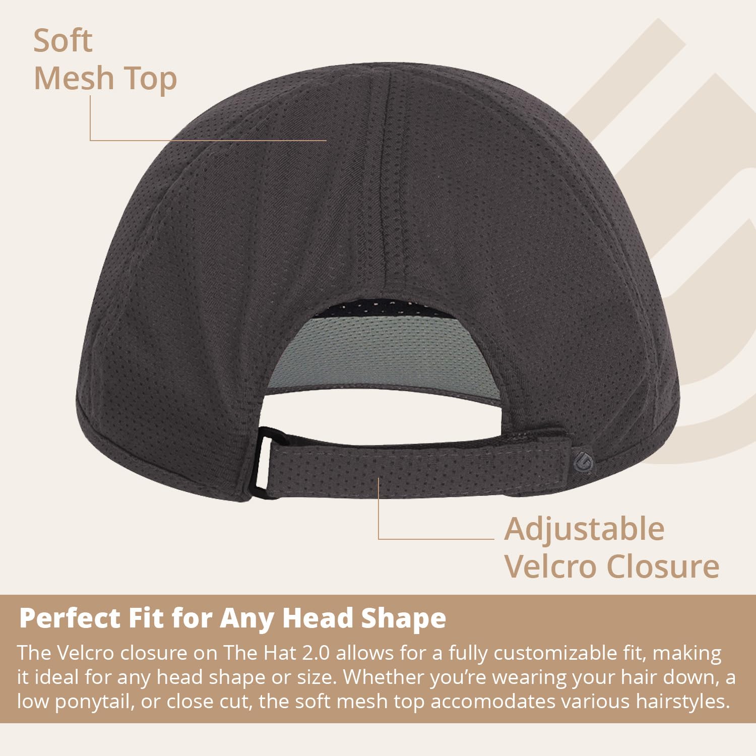 The Hat 2.0, Tri-Layer EvapoCOOL Design, Cooling, Moisture-Wicking, Non-Glare Under Visor, Adjustable Cap for All Head Shapes