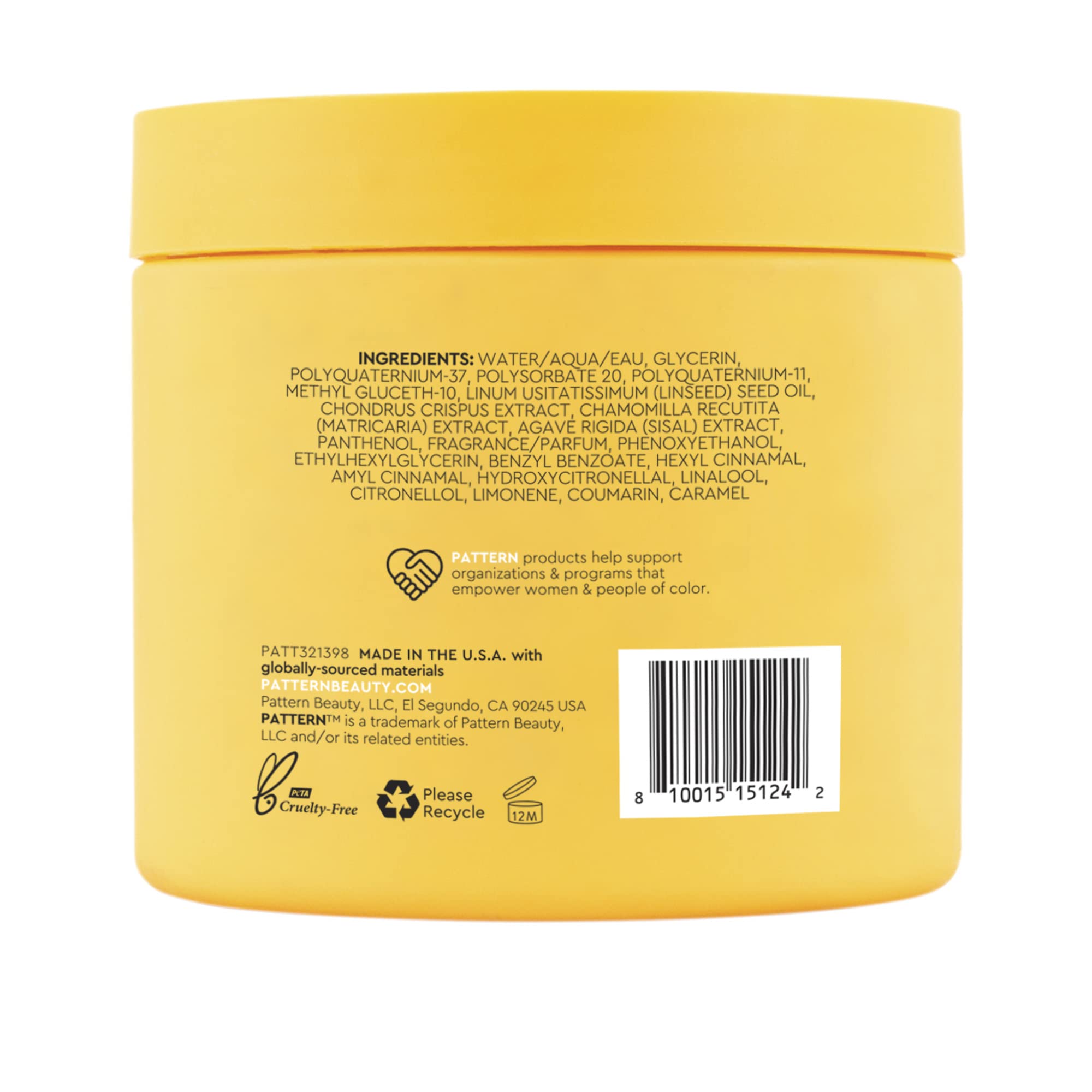 PATTERN Beauty by Tracee Ellis Ross Styling Custard, 15 Fl Oz, Best for Curlies, Coilies and Tight-Textured Hair, 3a-4c