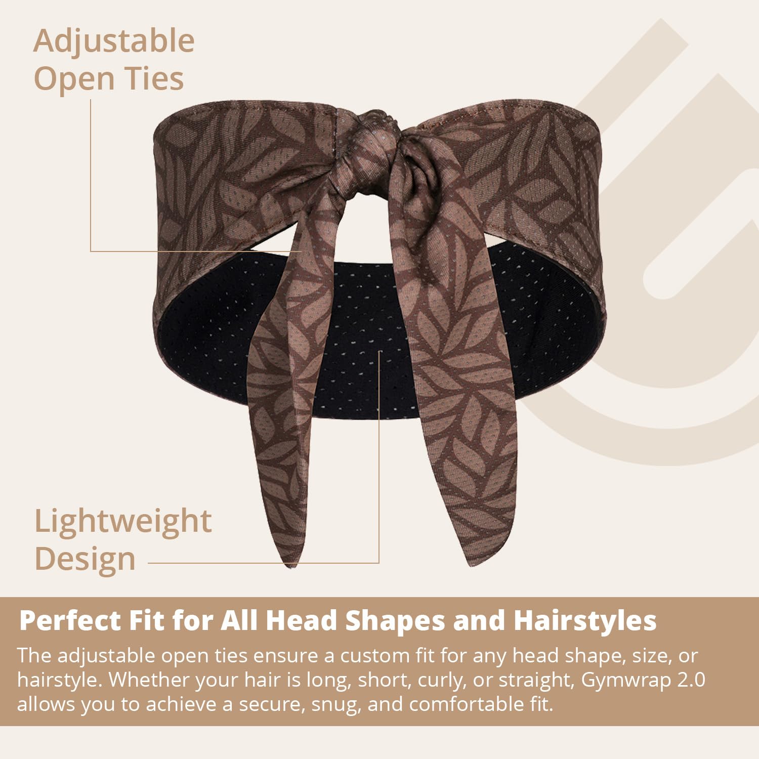 Gymwrap 2.0 by Gymwrap - Sweat-Wicking Workout Headband for Women & Men - Adjustable Headband for Sports, Running & Outdoors