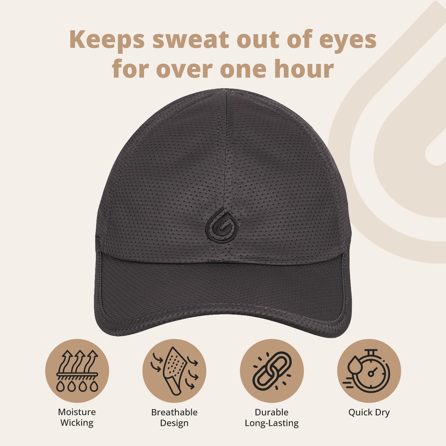 The Hat 2.0, Tri-Layer EvapoCOOL Design, Cooling, Moisture-Wicking, Non-Glare Under Visor, Adjustable Cap for All Head Shapes