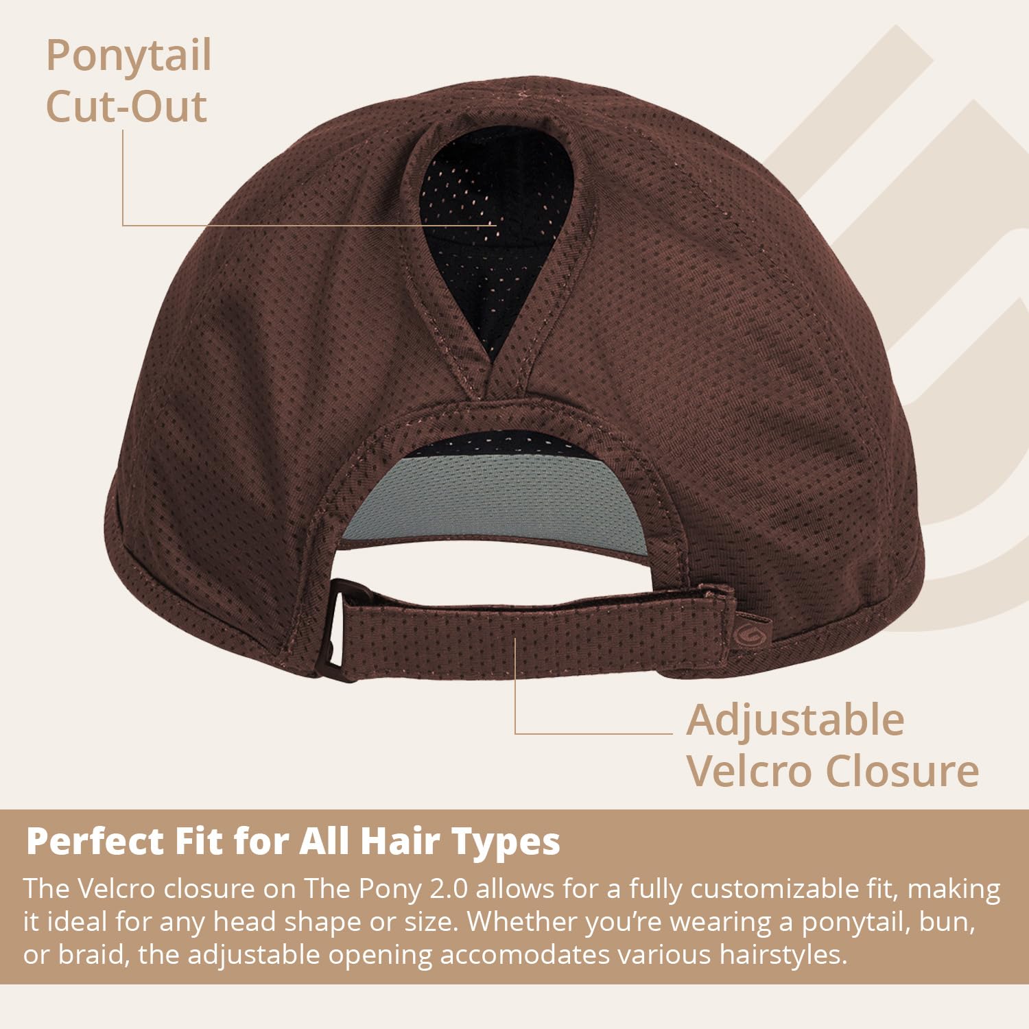 Gymwrap Pony 2.0 Sweat-Wicking Ponytail Hat for Women - Adjustable Baseball Cap for Running, Workouts, Tennis & Outdoors