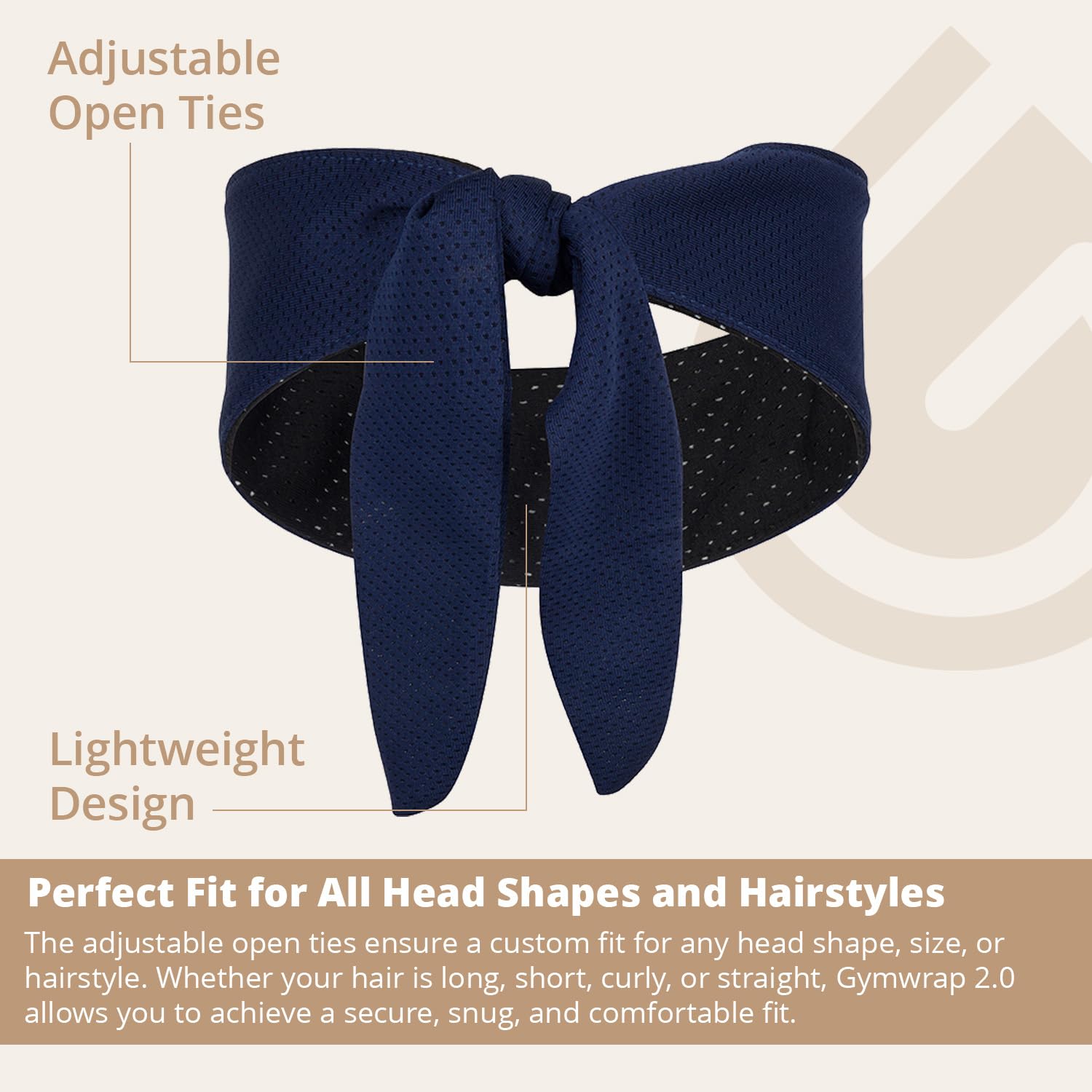 Gymwrap 2.0 by Gymwrap - Sweat-Wicking Workout Headband for Women & Men - Adjustable Headband for Sports, Running & Outdoors