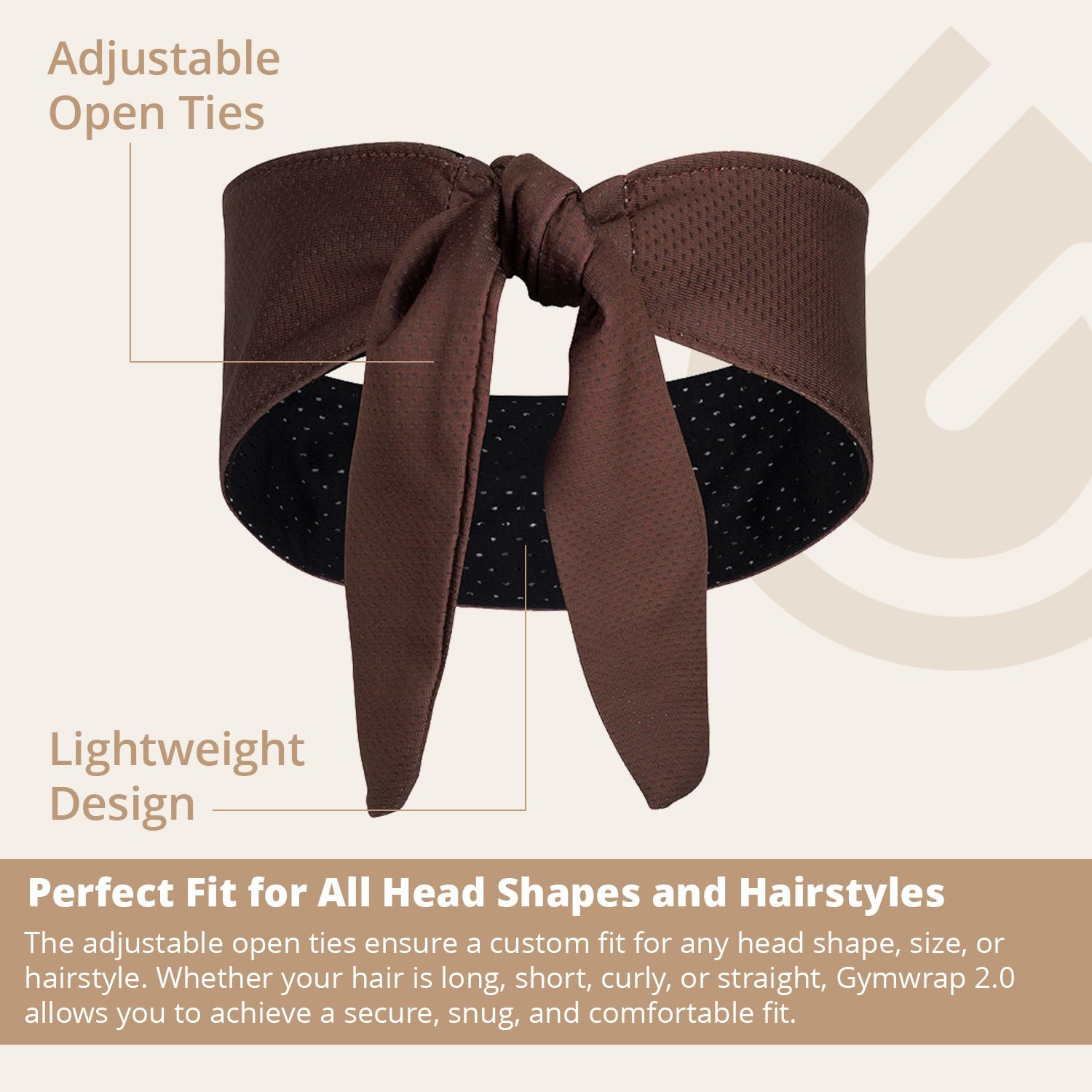 Gymwrap 2.0 by Gymwrap - Sweat-Wicking Workout Headband for Women & Men - Adjustable Headband for Sports, Running & Outdoors