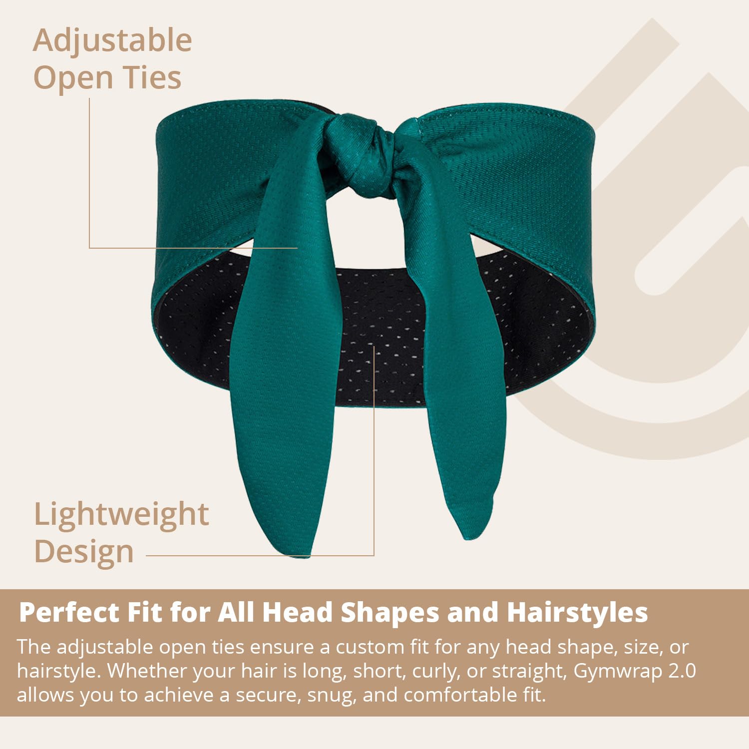 Gymwrap 2.0 by Gymwrap - Sweat-Wicking Workout Headband for Women & Men - Adjustable Headband for Sports, Running & Outdoors