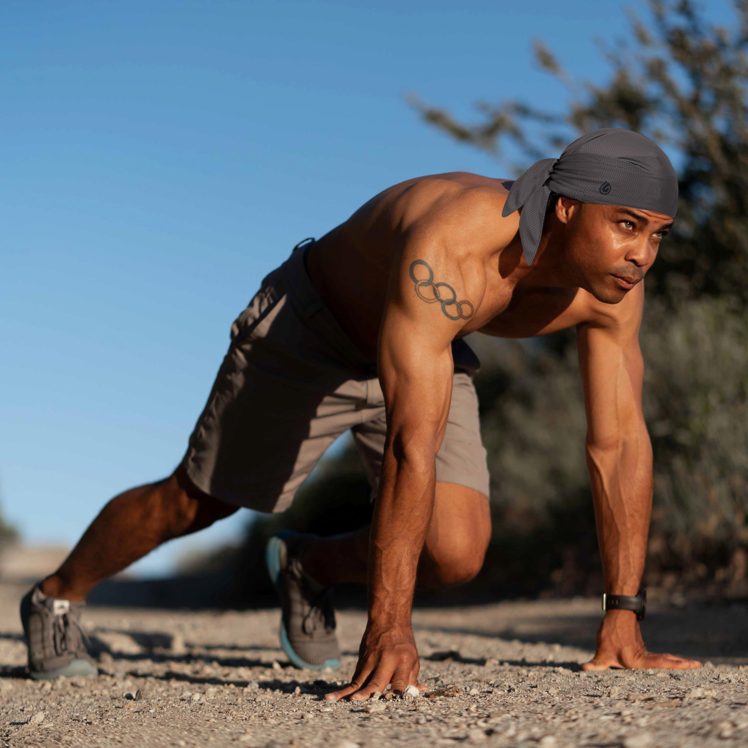 Full Triangle 2.0, Tri-Layer EvapoCOOL Ventilation Technology, Adjustable Tie Full Coverage Bandana, Moisture-Wicking, Cooling Headwrap