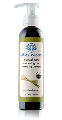 Lotus Moon Mineral Earth Cleansing Gel - Sulfate-free Black Soap facial wash Ideal for Oily and Acne Skin Types - Duafe Beauty Collective