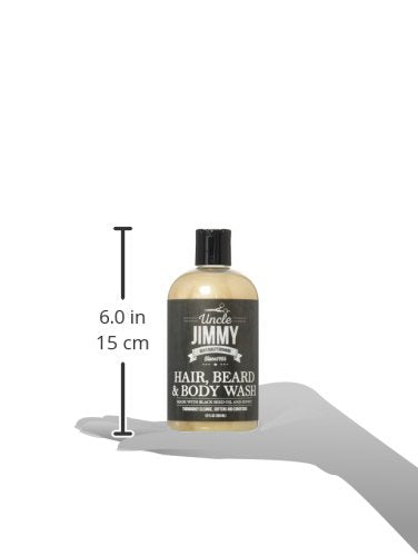 Uncle Jimmy Hair/Beard Wash, 12 Ounce - Duafe Beauty Collective