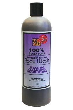 100% Black Soap Body Wash Lavender Scent 13 Fl Oz Ra Cosmetics - Duafe Beauty Collective