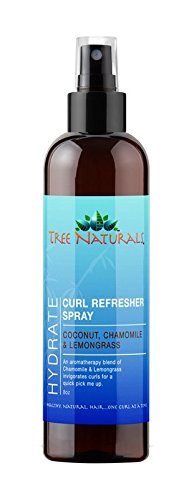 Tree Naturals Hydrating Curl Refresher Spray - Paraben Free - Revitalizes Curls - Reduces Frizz - Lightweight Formula - Perfect for Natural Hair Styles, Braids & Locs - Made in the USA - 8oz - Duafe Beauty Collective