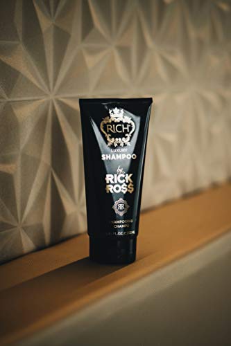 RICH by Rick Ross Luxury Shampoo for Men with All Hair Types - Clean, Soften & Moisturize Dry & Damaged Hair – Sulfate, Paraben & Mineral Oil Free, 8.45 Fl oz