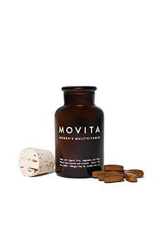 Movita Women's Daily Multivitamin - Whole Foods, Vitamins, and Minerals - Organic, Gluten-Free, & Non-GMO - Monthly Supply (Glass)