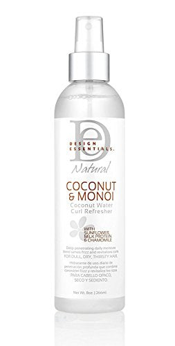 Design Essentials Coconut Water Curl Refresher for Instant Curl Revitalization-Coconut & Monoi Collection, 8oz. - Duafe Beauty Collective