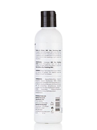 Design Essentials 2-N-1 Dry Finishing Lotion to Restore, Define & Revitalize Waves, Curls, and Texturized Styles -Wave By Design Collection, 8oz. - Duafe Beauty Collective