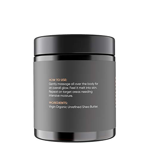 Buttah Skin by Dorion Renaud Whipped Body Butter 4oz - 100% All Natural & Organic (Solid) Pure Whipped Virgin Raw African Shea Butter - Body Moisturizer for Melanin Rich Skin - Black Owned Skincare